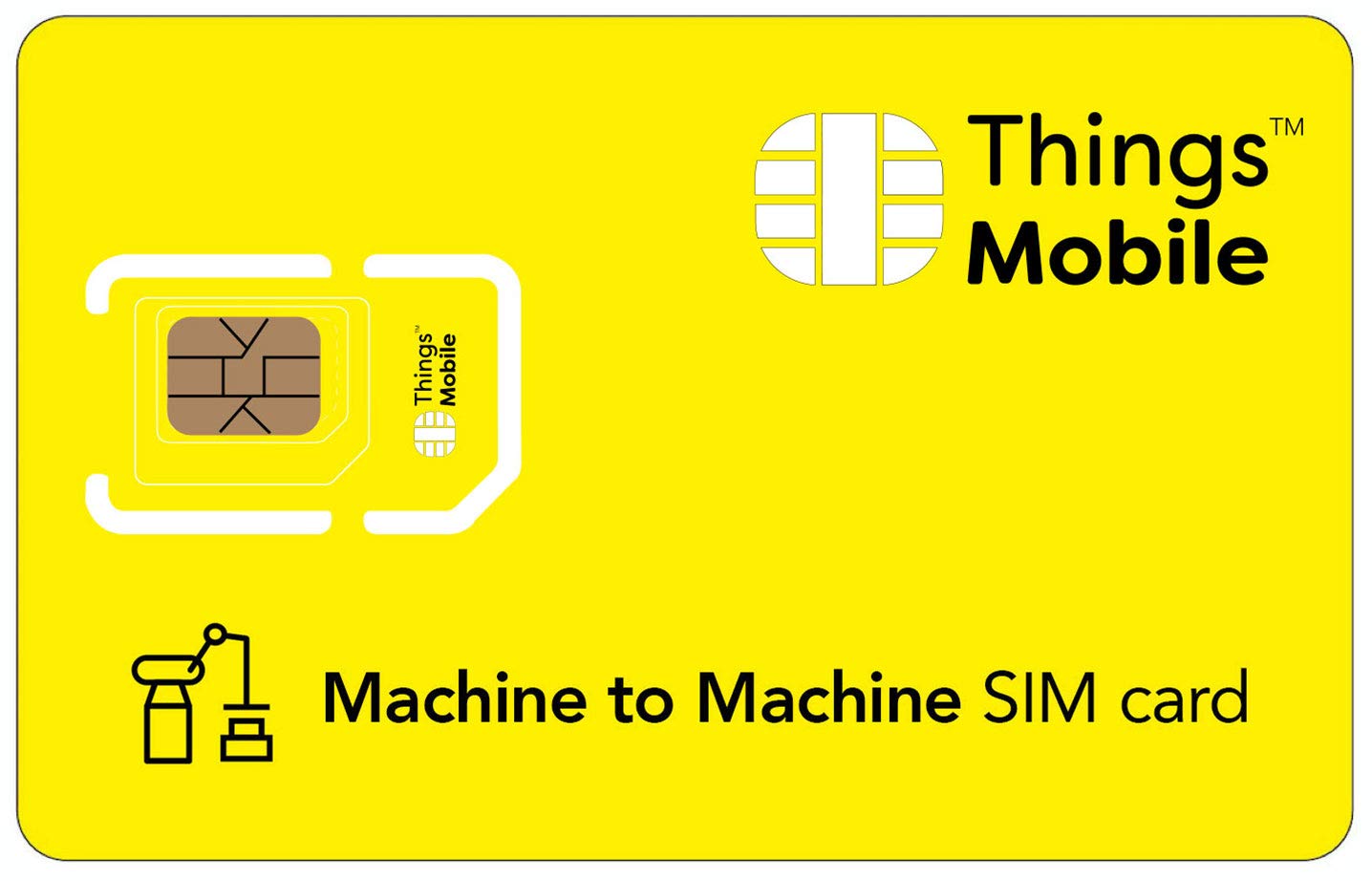 MACHINE TO MACHINE SIM Card Things Mobile with global coverage and multi-operator network GSM/2G/3G/4G LTE, without expiry and competitive rates, with 10 € credit lncluded