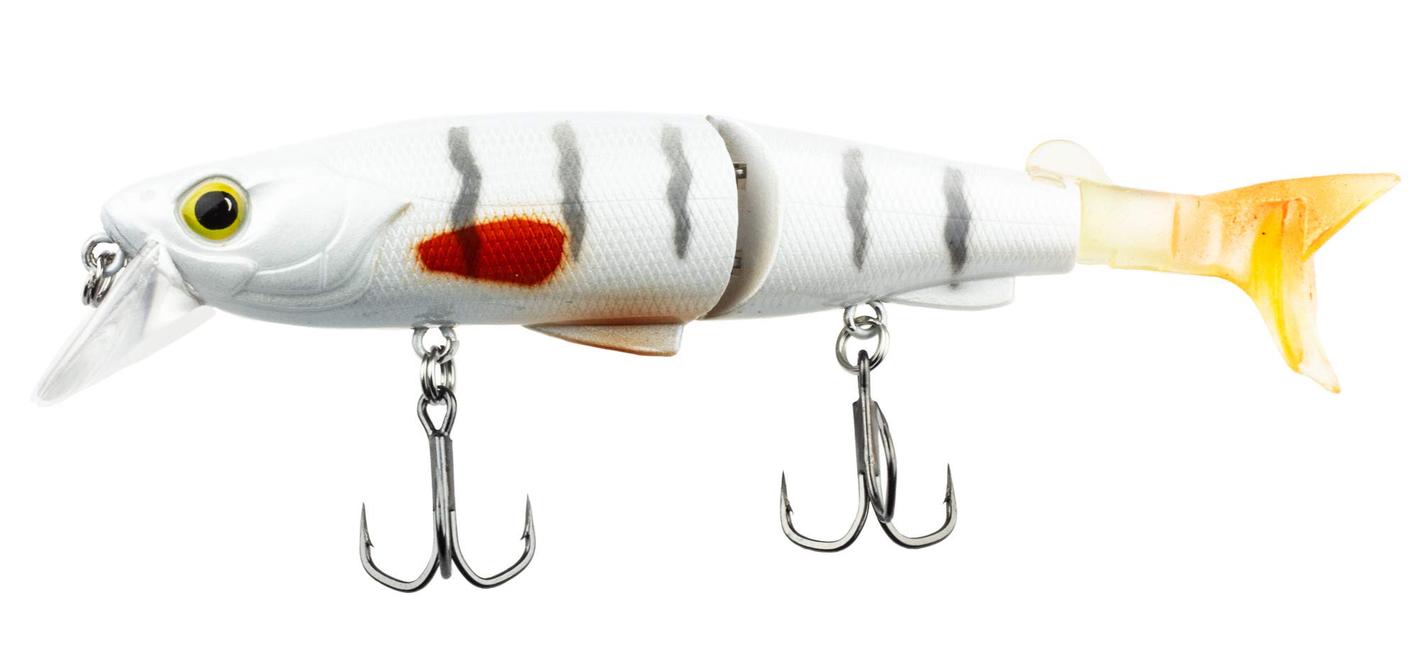 FISHN Hybrid Swimbait MinnowOne, Hardbait, Artificial Lures, 12.5cm, 17.5g, Pike, Pike-Perch, Perch and Trout, with 2 spare tails (Cloud)