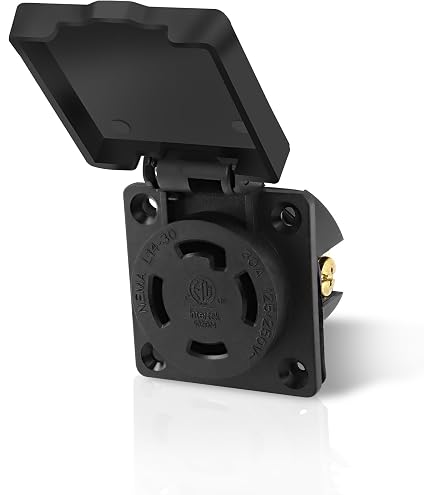 AC WORKS® 30A, 250V, NEMA L6-30R Flush Mounting Locking Industrial Grade Receptacle AC WORKS® 30A, 250V, NEMA L6-30R Flush Mounting Locking Industrial Grade Receptacle