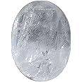 Clear Quartz Crystals and Healing Stones - Large Palm Stone Crystals Piedra - Crystal for Good Luck, Balanced Positive Energy, Meditation - Unique Stocking Stuffers and Birthday Gifts for Women, Men