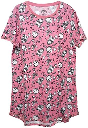 Love to Lounge Disney Princess Chip Cup Printed Pink Nightdress Nightie Long Dress UK Size 4-20