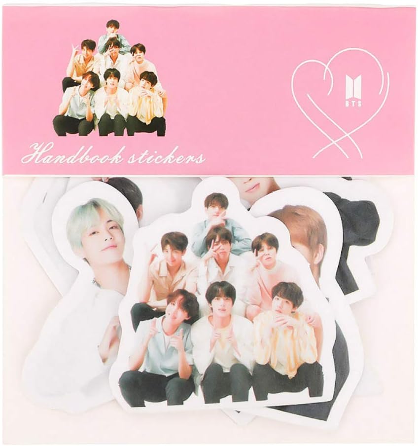 jlfhyg Trusted Kpop BTS Blackpink Twice GOT7 Seventeen Scrapbook Stickers Cardstock Stickers DIY Album Scrapbook Laptop Deco(BTS-1)