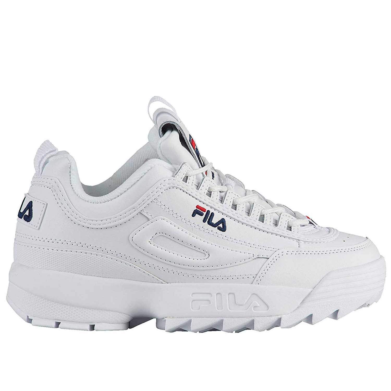 fila disruptor red and white