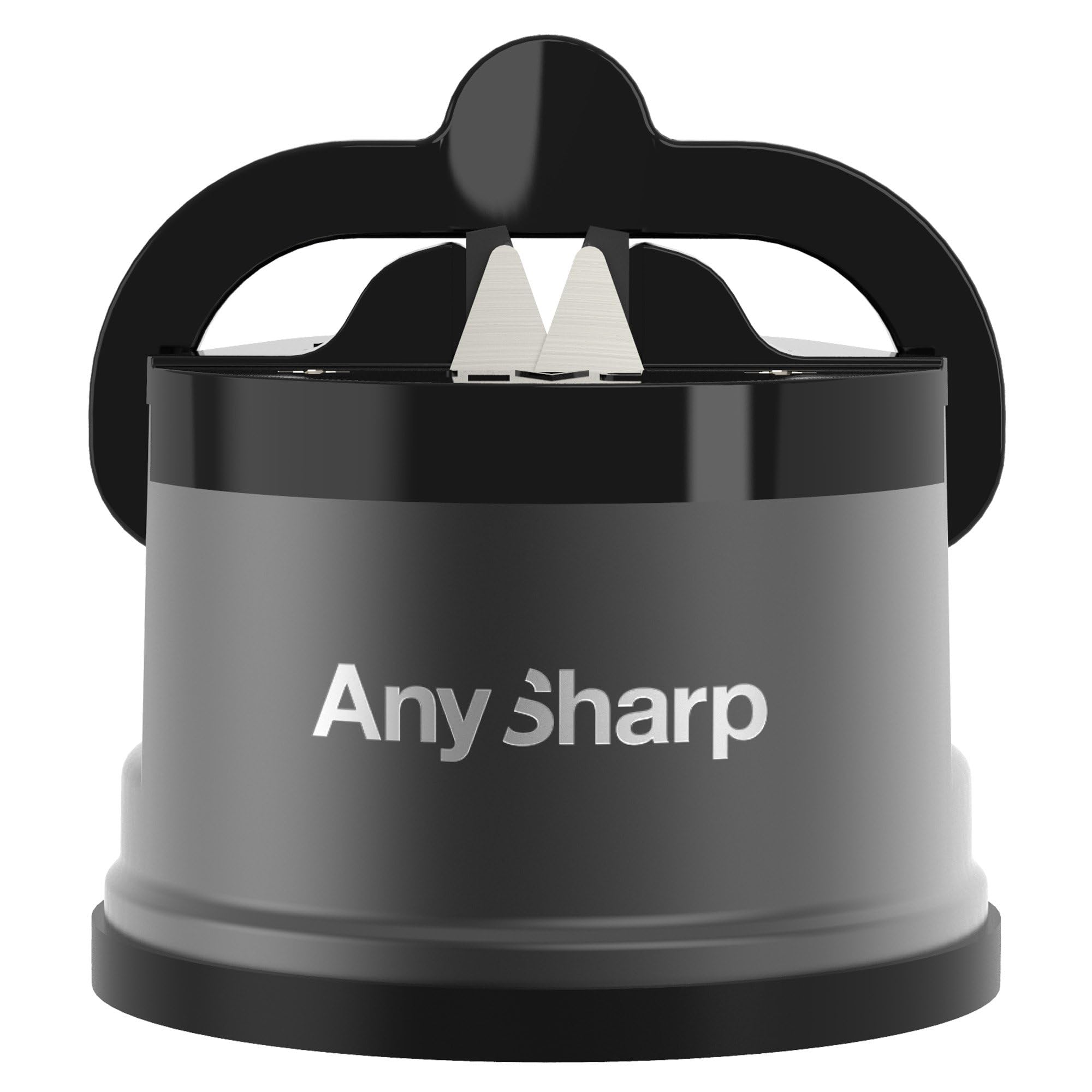 AnySharp Pro Metal World's Best Knife Sharpener with Suction, Gunmetal