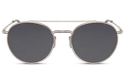 Cheapass Sonnenbrille Rund Rahmenlos Kleine Pilotenbrille Designer-Brille UV-400 Farbvariation Männer Damen
