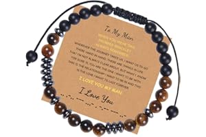 SUNNYOUTH To My Son Bracelet for Boyfriend, Husband, My Man, My Love, Dad, Son, Grandson, Brother - Anniversary Birthday Christmas Gift for Him