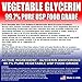 Vegetable Glycerine Kosher USP 99.7%+ Pure (Net Wt. 43 oz.) - Highest Quality and Perfect Sweetness - (1 Fluid Quart)