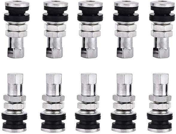 Amazon 10pcs ホイール用 インサイドバルブ 汎用品 ショートバルブ バルブキャップ エアバルブ エアーバルブ タイヤバルブ 消耗品 耐熱コア使用 エアバルブキャップ 車 バイク