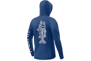 Palmyth Fishing Shirts for Men Long Sleeve Sun Protection Hoodie with UV UPF 50+ Neck Gaiter