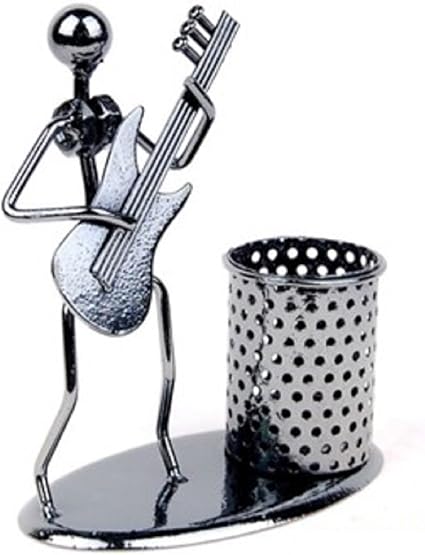Amazon ペン立て メタルミュージュシャン インダストリーファン クールなメタルペン立て ペン立て 文房具 オフィス用品