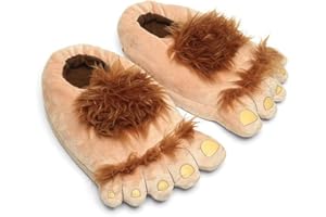 Ibeauti Little Kids Furry Monster Adventure Slippers, Comfortable Novelty Warm Winter Hobbit Feet Costume Slippers for Boys Girls