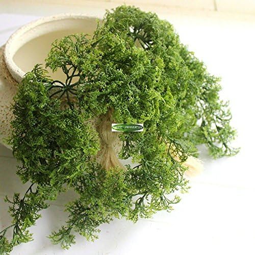 30cm 10 Branch Plastic Christmas Wedding Home Furniture Beach Decor Hanging Basket Artificial Moss Grass Plant Tree Green