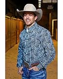 Cinch Men's Modern Fit Paisley Print Long Sleeve Button Down Shirt - Mtw1343048