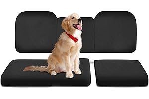 ZIDIYORUO UTV Seat Cover for Polaris Ranger 1000 2020-2025 & Ranger XP 1000 2017-2021, Waterproof Ranger Seat Covers, Dog-Proof & Easy-Clean, a Full Back seat and 60/40 Split Bottom seat (Black)