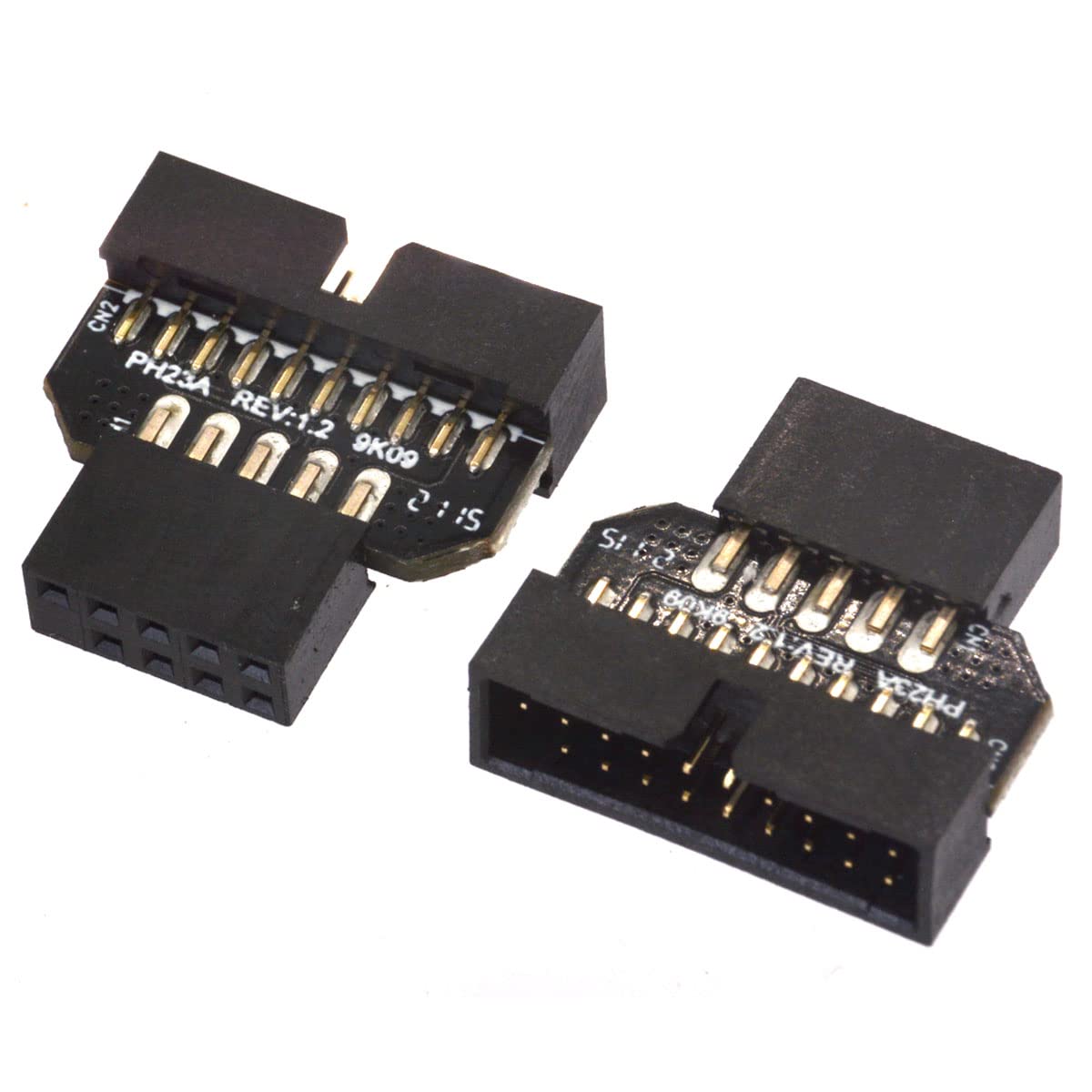 HTGuoji USB 3.0 to USB 2.0 Motherboard Adapter, 19 Pin Male to 9 Pin Female Converter for PC Mainboard USB 2.0 Port - 480Mbps