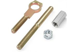 QIILU Universal Manual Master Cylinder Push Rod Kit for FORD 1964-1973 &, Adjustable Brake Pedal Pushrod Kit, 5/8" Eyelet, Cut to 5 1/8", 7.5" Max Length, Metal Brake Booster Push Rod, Direct Fit​