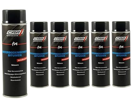 6 x 500ml CAR1 Unterbodenschutz Bitumen Versiegelung, UBS, Steinschlagschutz CO 3612