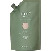 KEUNE So Pure Polish Conditioner Refill, Smoothing Anti Frizz, 13.5 Fl Oz | Vegan Detangler with Chia Seed Extract &amp; Shea Butter, Polishes Hair Smooth &amp; Shields Against Humidity, Refill Pouch