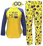 Despicable Me Minions Plush Pajama Sleep Set w/ Eyemask - Medium