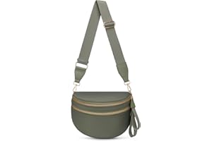 ONLYSIEM Pure Colour Crossbody Bum Bags for Women Spacious Checkered Cross body Bag Nylon Trendy Fanny Pack for Travel