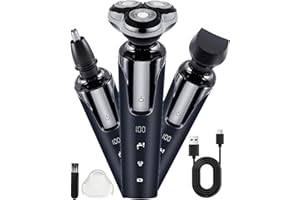 VOPH Head Shavers for Bald Men, Electric Detachable Head Shaver for Male, Waterproof Wet Dry Body Bald Head Shaver, Rechargable Rotary Shavers/Razor for Husband Father