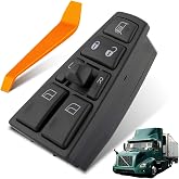 Dacall 20752918 Power Window Switch for 2011-2015 Volvo VAH, 2004-2017 VNL | Fit for 2004-2015 Volvo VHD, 2004-2014 VT, Left Driver Side Control Door &amp; Windows, Replaces 20452017, 21354601
