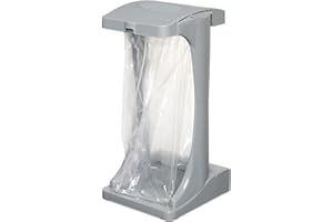 EcoGarby Portable Trash Bag Holder with Lid - Made in Canada - Space-Saving - Collapsible - Outdoor and Indoor - RV, Camping and Party Trash Can - 16-33 Gallon (Grey)