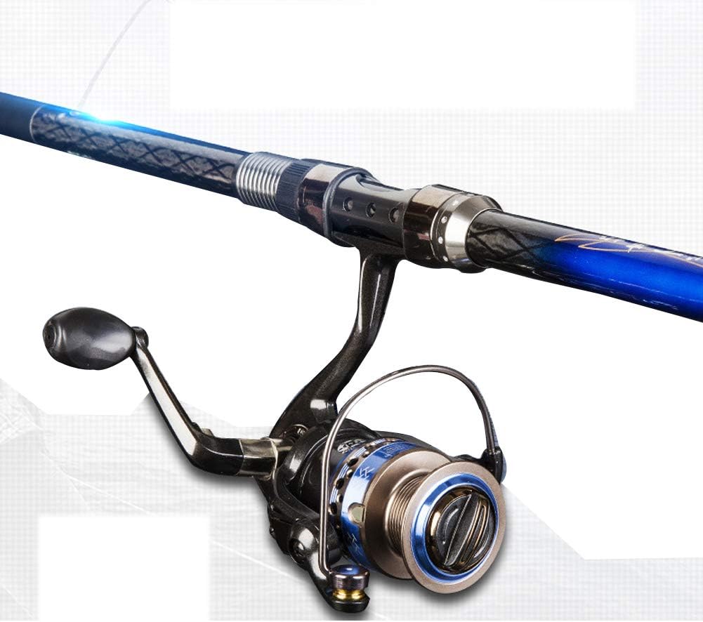 Fishing Rod Reel Combos Carbon Fiber, Telescopic Fishing Pole with Spinning Reel for Travel Saltwater Freshwater Fishing, Starter Complete Full Set