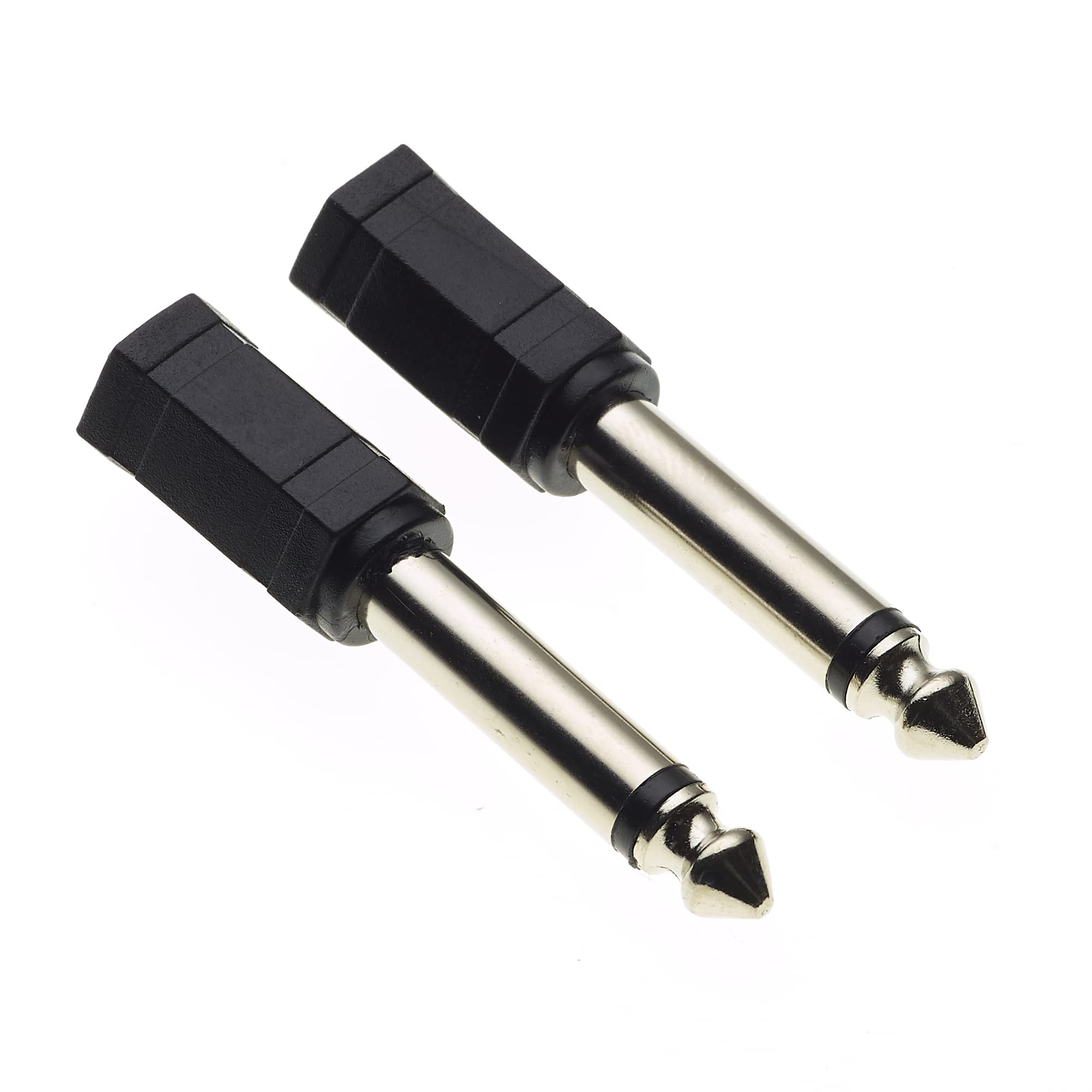 Keple 3.5mm to 6.35mm Adapter, Pack of 2-3.5mm Mono Audio Male to 6.35mm Female Mic Plug Adapter Jack Converter