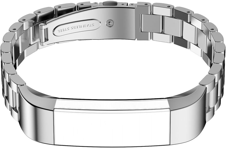 AISPORTS Compatible with Fitbit Alta Strap for Women Men Fitbit Alta Strap Stainless Steel Metal Bracelet Solid Adjustable Sport Wristband Replacement Strap for Fitbit Alta/Alta HR Fitness Tracker - Image 4