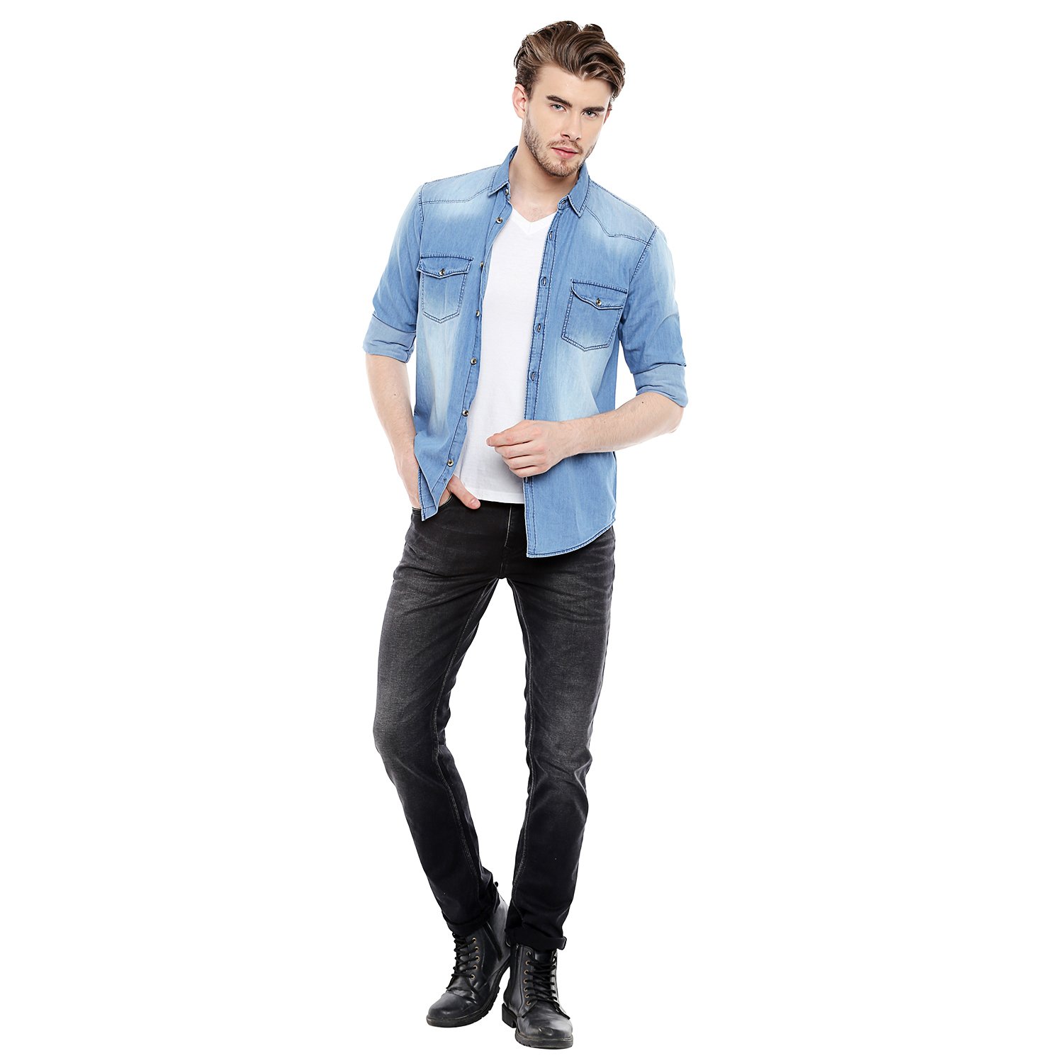 dennis lingo denim shirt