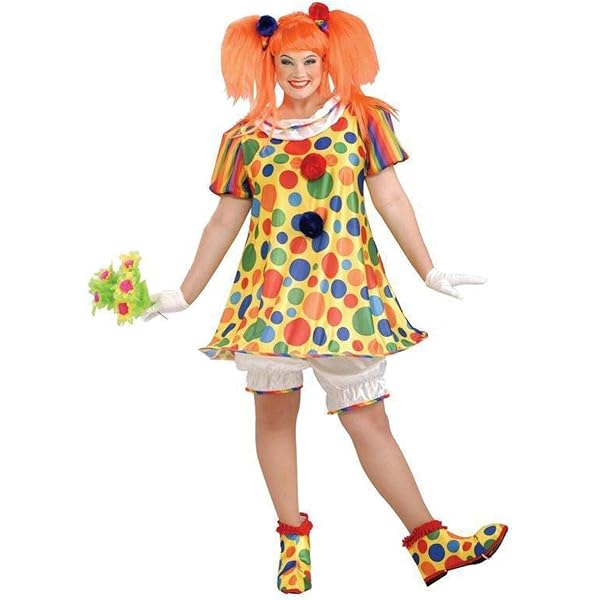 Forum Novelties Wiggles The Clown Costume For Kids – Bright Dress With Hoop Skirt & Knickers, Multicolor