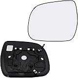 Driver Side Mirror Glass Assembly With Plastic Backing Plate (Non-Heated) Compatible with 2010-2013 Toyota Highlander, 2012-2015 Tacoma