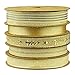 Fowod Christmas Winter Ribbon,Mixed 0.39 inch and 0.59 inch, 16 feet Each roll (Gold)