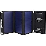 PowerGreen Solar Charger with Dual USB 21W Foldable SunPower High Efficiency Outdoor Solar Panel for Cell Phones and All 5V Digital Devices