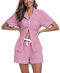 COLORFULLEAF Womens Pajama Sets Shorts Soft Cotton