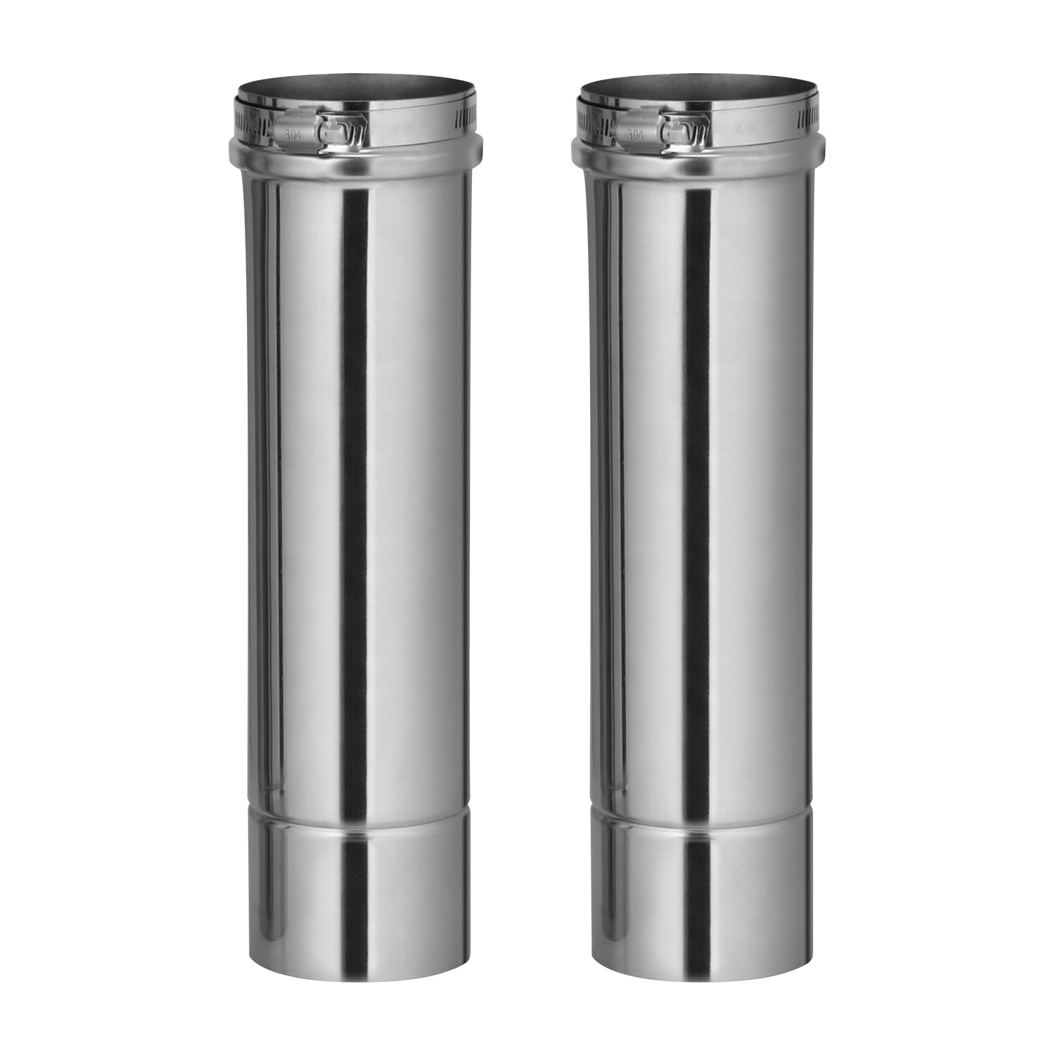 Photo 1 of GASLAND 3" OD x 11.6" Length Stainless Steel Direct Vent Straight Pipe, 2PCS, Ideal for Water Heater Round Tube Air Ventilation and Vent Pipe Ductwork