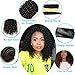Donmily Hair Brazilian Virgin Human Hair Jerry Curly Pack of 3 Hair Weave Weft Extensions Natural Color 95-100g/Bundle (16 18 20, Natural Color)