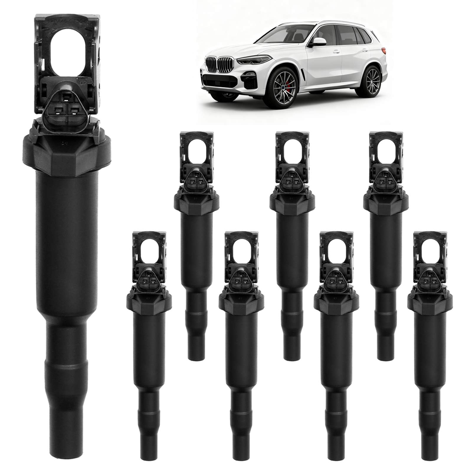 Photo 1 of HQPASFY Ignition Coil Packs, Compatible with 2002-2018 BMW 750li/550i/650i/750i, X5/X6, 545i/645ci/745i/745li, Alpina B6/B7/M5/M6 4.4L 4.8L, Replaces# 0221504470, UF-592 (8 Pcs)