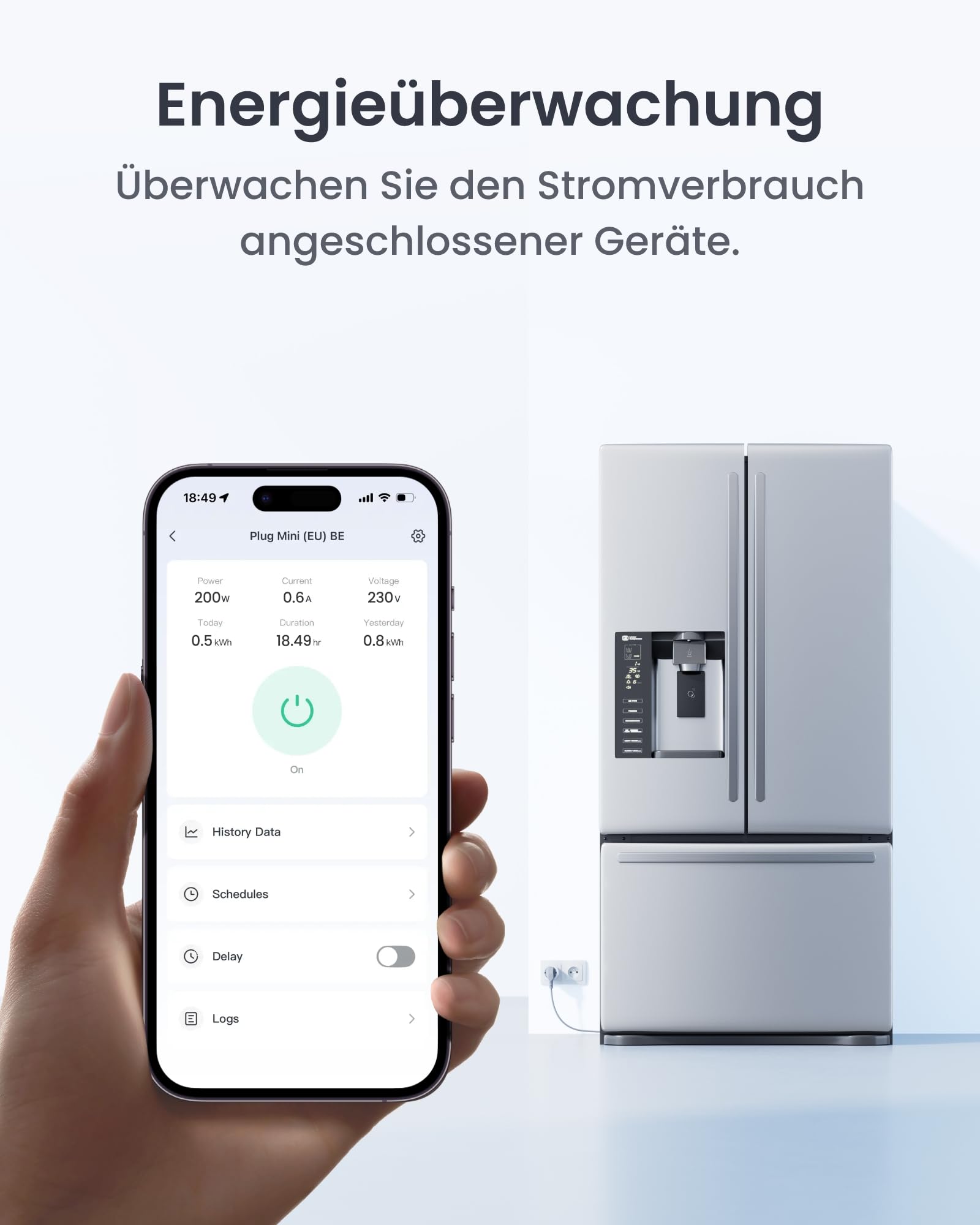 SwitchBot Plug Mini Matter-fähig mit Leistungsüberwachung, WLAN Steckdose kompatibel mit Alexa, Google Home, Apple Home und Home Assistant (via Matter), Sprachsteuerung, Fernzugriff, 16A Type-F 4