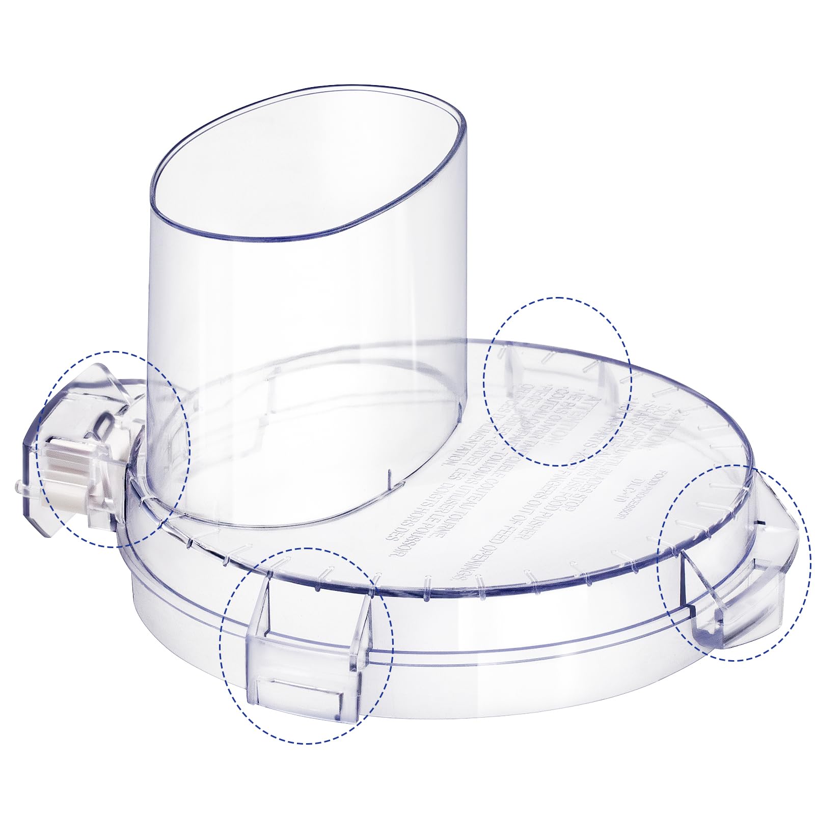Photo 1 of 4 Locking Tabs DLC-117BGTXT-1 Food Processor Work Bowl Cover 7-Cup Compatible with Cuisinart DLC-10 Series, Fits Work Bowl FP-631AGTXT-1 Top with 4 Tabs