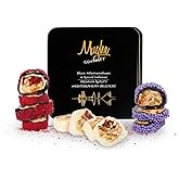 Mughe Gourmet Creamy Crunch Turkish Delight with Premium Nuts - 350g Lokum in Metal Gift Box - Authentic Snack & Dessert