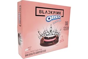 Oreo X BLACKPINK Choco-Pie with Strawberry Flavored Marshmallow Center 360g, 12 Snack Cakes