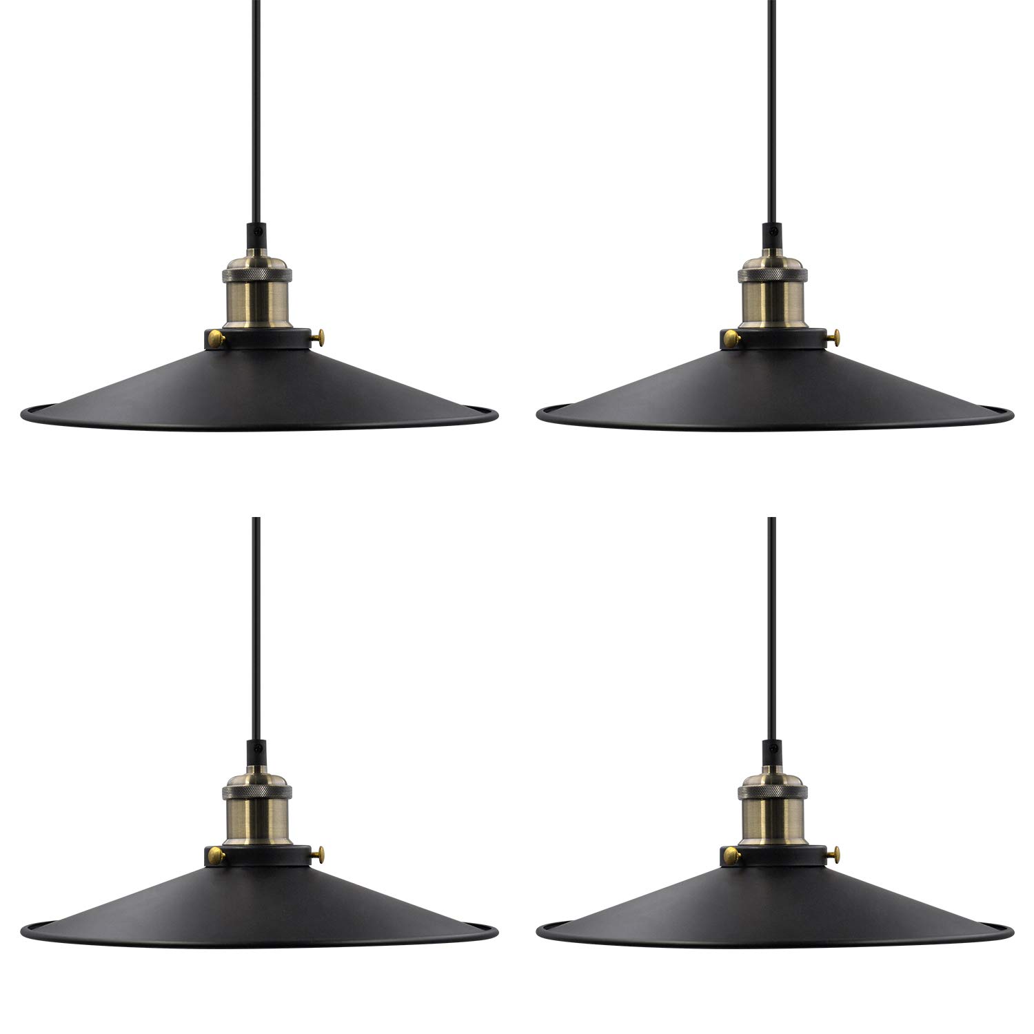 Lamparas Colgantes De Techo Suspension Negra Vintage Para Isla De