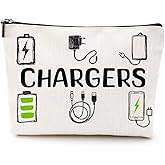 Cable Organizer Bag Charger Cosmetic Bag Travel Storage Bag for Charging Cord Electronics Accessories Storage Christmas Thanksgiving Birthday Gifts Travel Toiletry Makeup Organizer Zipper Pouch