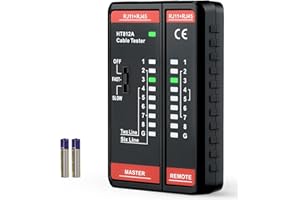 Mcbazel Upgraded Professional Network Cable Tester, Cable Tester for RJ11/RJ45 – Live Line Detection, Accurate Fault Identifi