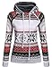 POGTMM Women's Casual Raglan Long Sleeve Bohemian Snowflake Pullover Hoodie Sweater