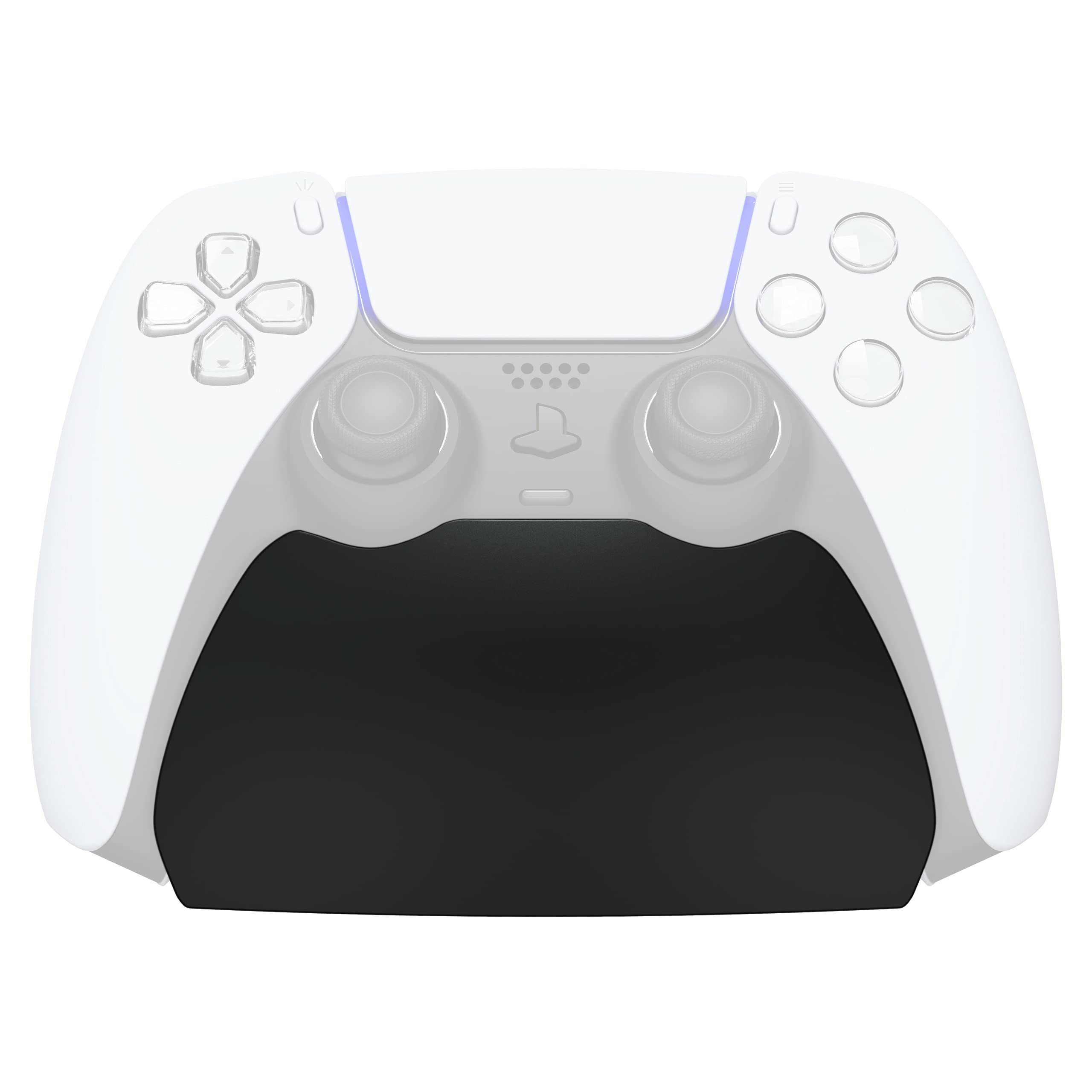 playvital Solid Black Controller Display Stand for ps5, Gamepad Accessories Desk Holder for ps5 Controller with Rubber Pads