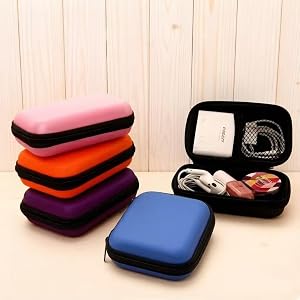 Zero Wallet with Zipper, Rectangular Data Cable, Earphone Bag, Key Packaging, Coin Pouch, Change Storage Bag,Baby Blue