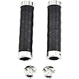 UPANBIKE Bike Grips Leather Double Lock On Fit 22.2mm Handlebar Grips for Mountain Bike Road Bicycle